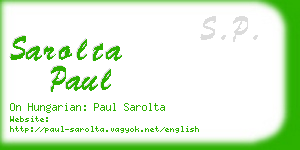 sarolta paul business card